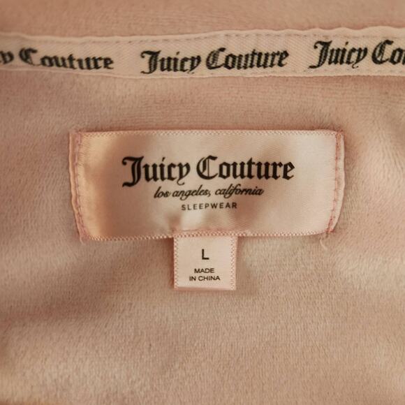 Juicy Couture Sleepwear size L , Pink with Silver Rhinestone Lettering - Picture 8 of 11